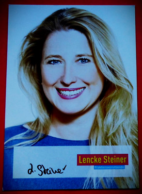 Lencke Steiner - Deutsche Unternehmerin - FDP - Karte mit Original-Autogramm
