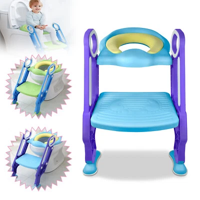 LARS360 Lerntöpfchen Toilettensitz WC Sitz mit Treppe für 1-7 Kinder Toilettentrainer
