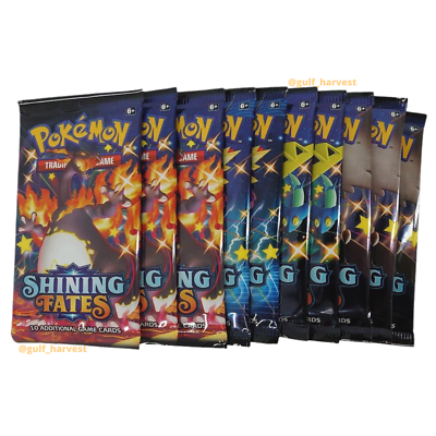 Pokemon Shining Fates Booster Pack - 10 Cards, Brand New & Sealed Official TCG Pokemon Shining Fates Booster Pack - 10 Cards, Brand New & Sealed Official TCG