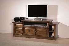 MOBILE CREDENZA PORTA TV LEGNO COLORE NOCE ARTE POVERA x sala salotto -