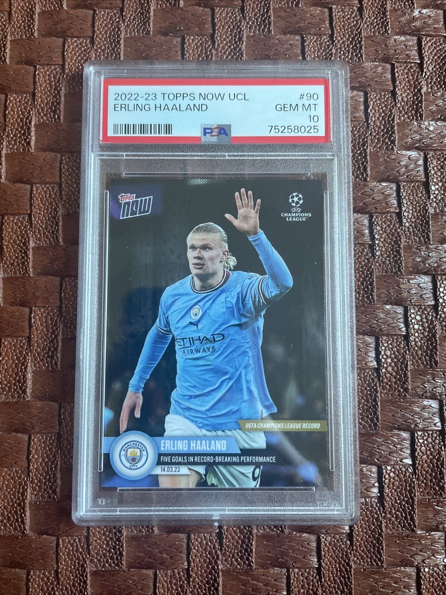 22-23 TOPPS ERLING HAALAND PSA10 ハーランド 2022-23 Topps Now UCL PSA GEM MINT 10 Erling Haaland #90 - 5 Goals