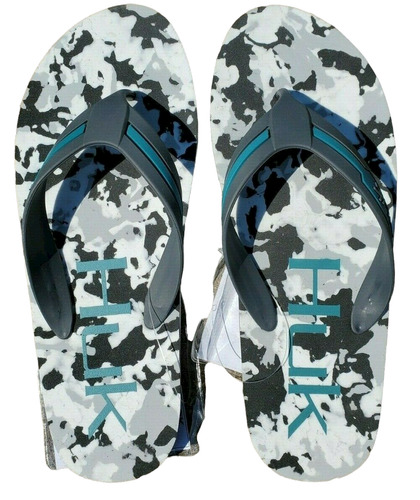 Youth Huk Fishing Flipster Grey White Flip Flop Sandals Sz Y6 New Ret.  $24.99 | eBay