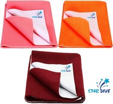 Pink, Orange And Maroon Baby Bed Protecting Water Absorbing Baby Dry sheet