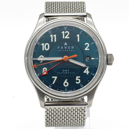 Farer Universal Mansfield Lander IV GMT Automatic Watch W/ Warranty Card LW-18