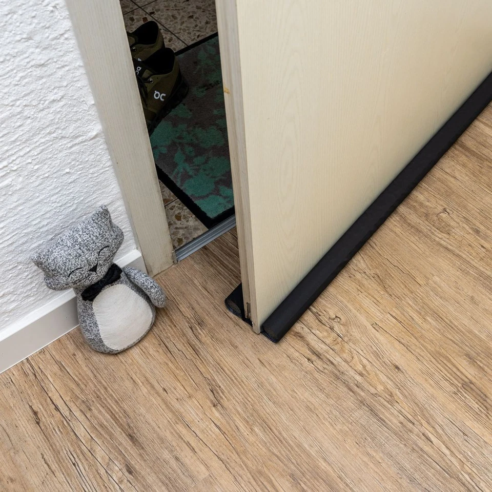 Zugluftstopper für Türen - Zuschneidbar - Luftzugstopper mit Doppeldichtung - Bild 3 von 4