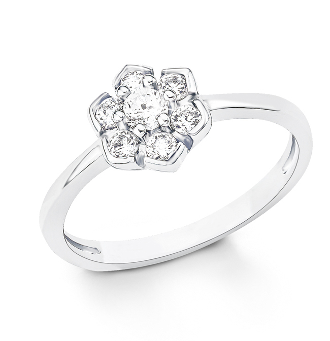 s.Oliver SO1227/02 Даменринг, 925, Зильбер-мит, Вайссен, Штайнен-Гросс, 54 neu