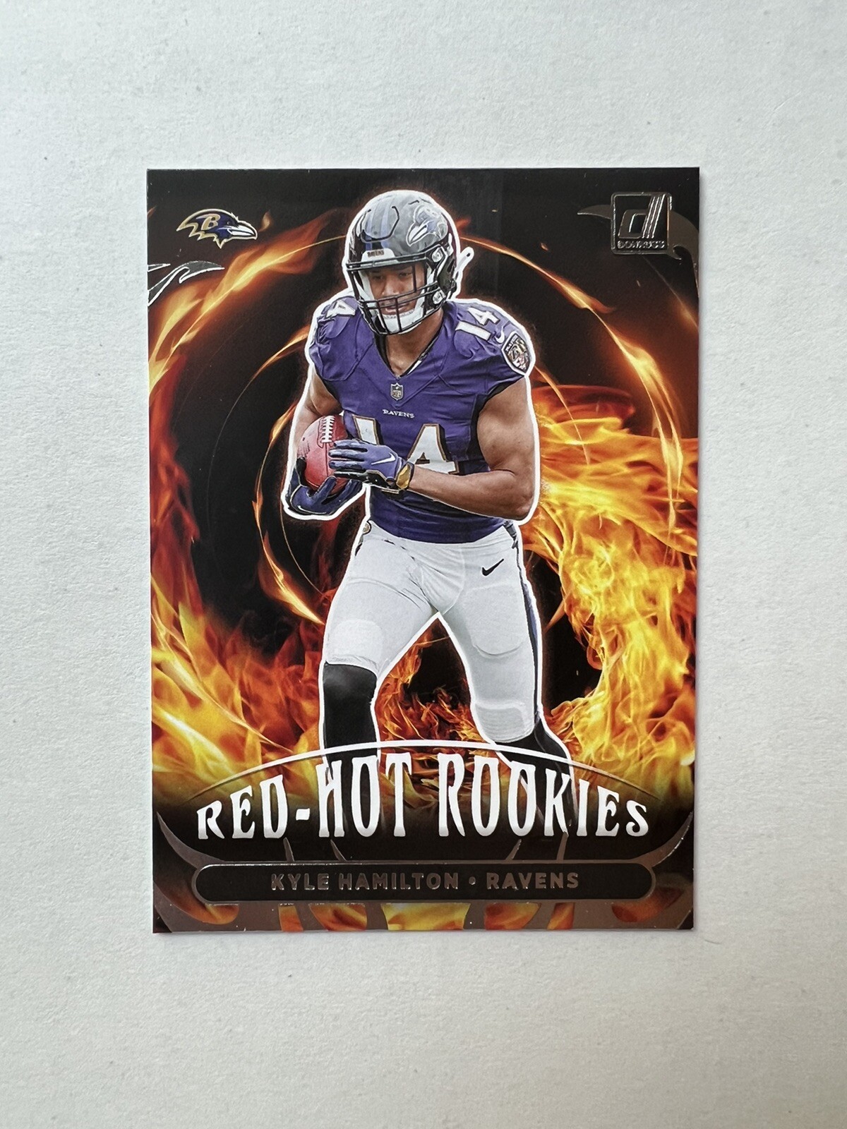 2022 Panini Donruss Football Kyle Hamilton Red Hot Rookies #RHR-10 Ravens