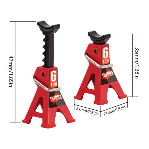 INJORA Metal Adjustable Jack Stands for 1/18 1/24 RC Car SCX24 AX24 TRX4M FCX24 - Picture 2 of 11