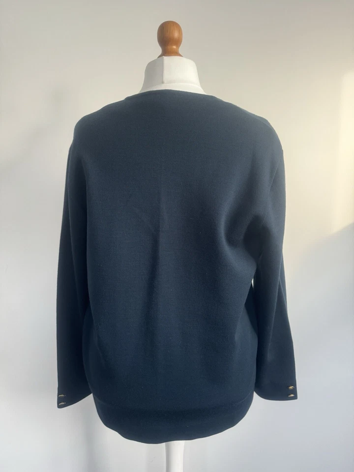 Men’s, St Croix, Cardigan, L, Navy, 100% Merino Wool, Made USA, Retro, Vintage - Image 3 of 4