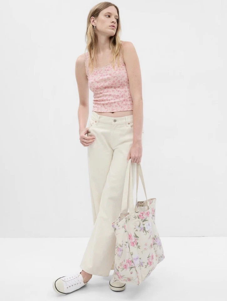 Gap x Love Shack Fancy Canvas Floral LARGE Tote Bag - Image 2 of 2