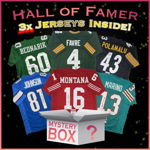 3x Hall of Famers Autographed/Signed Football Jerseys Mystery Box PSA JSA or BAS