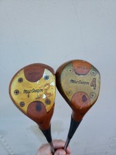Vtg. Macgregor Tourney MT MT2W Persimmon Wood Set 2 4 Right Handed