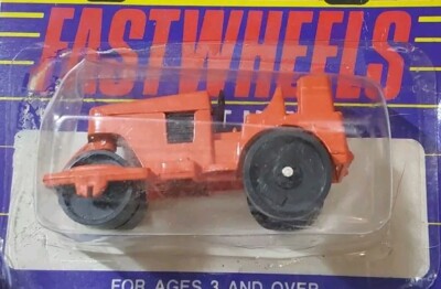 1970s FASTWHEELS Die Cast Metal Orange Steamroller- McCRORY New In Pack 