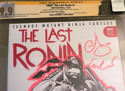 TMNT LAST RONIN SKETCH CGC SS 9.9 ORIGINAL ESCORZA SIGNED #1 Blank