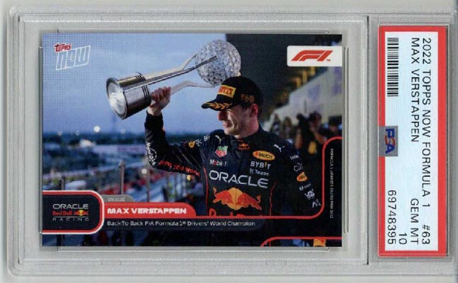 2022 TOPPS NOW FORMULA 1 BACK TO BACK F1 CHAMPION #63 MAX 