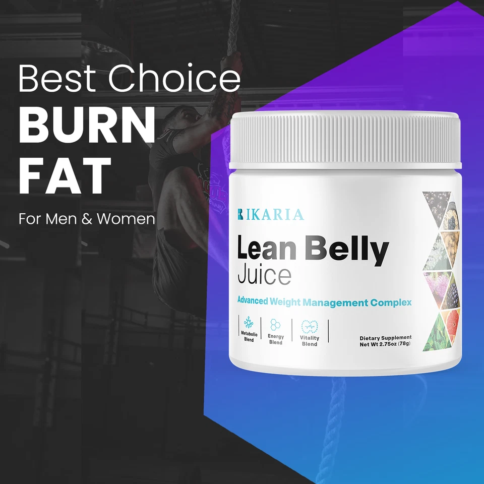 Jugo de vientre magro Ikaria, jugo de vientre magro Ikaria en polvo para perder peso (2,75 oz) Foto 3 de 4