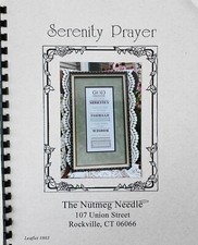 The Nutmeg Needle Serenity Prayer 61 x 177 Cross Stitch Chart