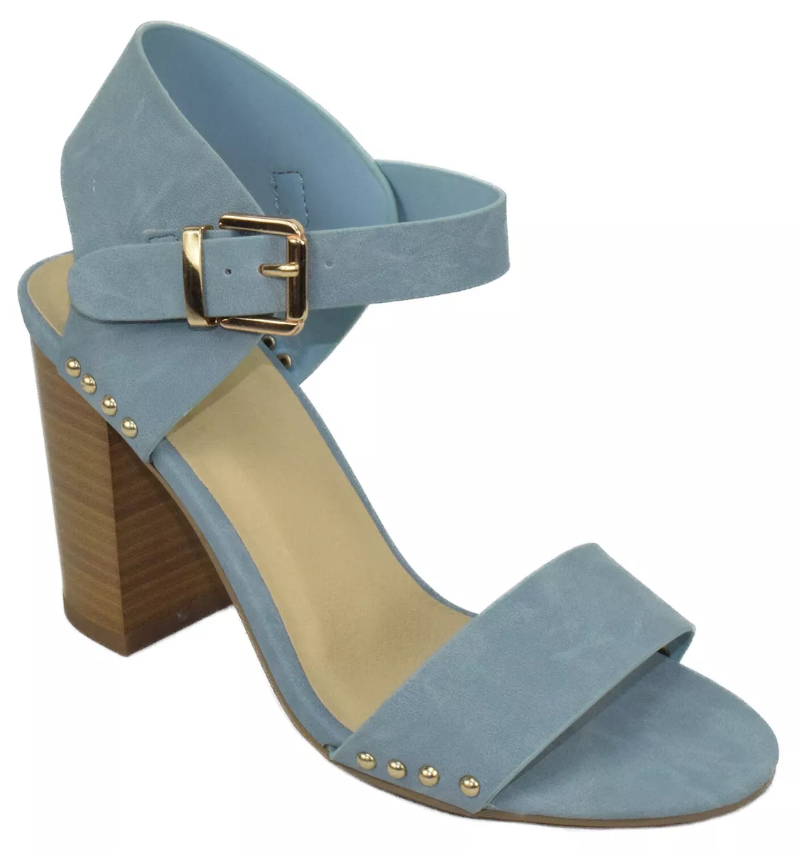 Light blue shop thick heels