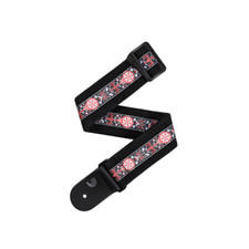D'Addario Deluxe Cotton Guitar Strap; Black