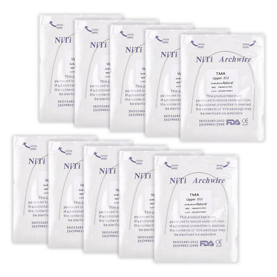 100 Pcs Dental Orthodontic TMA Beta Molybdenum Ti-Mo Alloy Arch Wire Rectangular