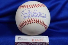 Tim McCarver JSA Coa Autograph Major League Signed Baseball 2012 Ford Frick