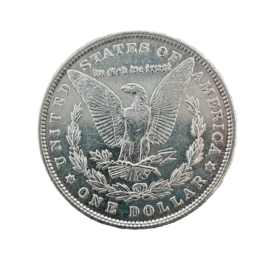 1880-P Morgan Dollar XF- Extremely Fine 90% Silver $1 U.S Coin # 1909 - Image 4 of 4
