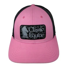 Classic Equine Snapback Trucker Hat Pink Small Adjustable Mesh Back Richardson