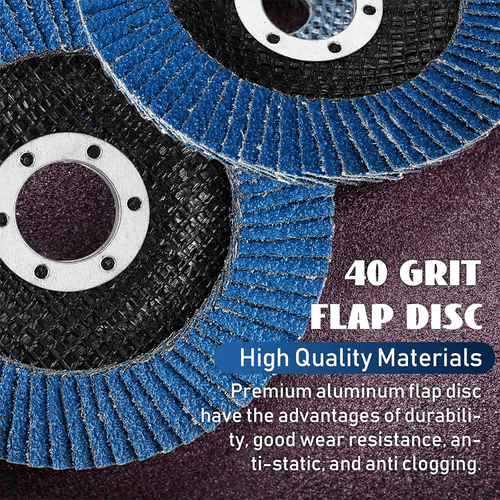 5" Flap Disc 125mm Zirconia Sanding Wheel 40/60/120 Grit Sander Grinding 10-100x - Picture 9 of 15