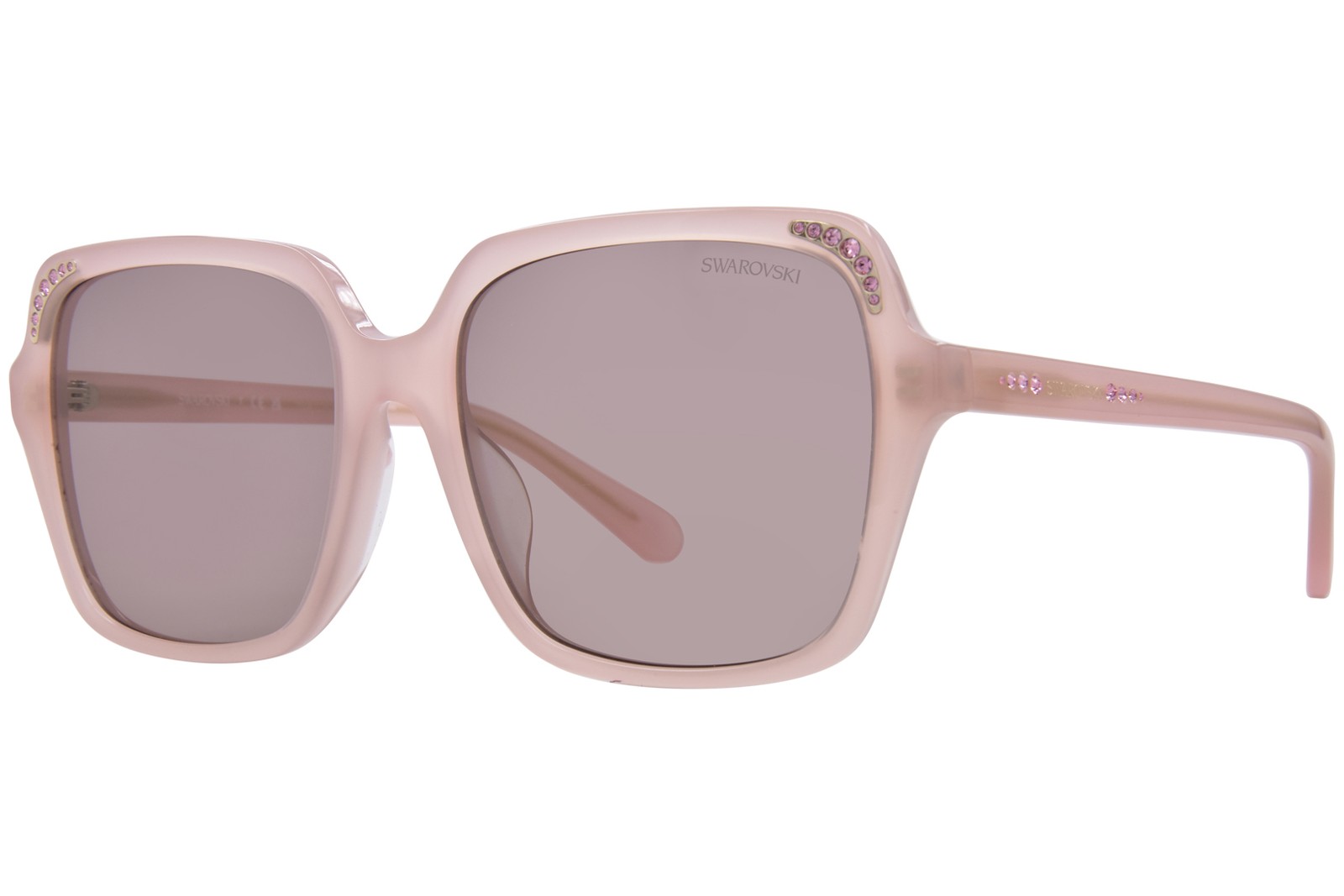 Солнцезащитные очки Swarovski SK6034D 10257N Женские молочно-розовыеСветло-фиолетовыекоричневые 56 мм 19890₽