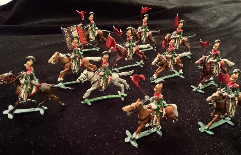 FRENCH NAPOLEONIC LANCERS Vintage Lead Toy Soldiers Lot