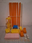 Vintage 1973 Mattel Barbie Townhouse Furniture & Accessories Over 75 Parts