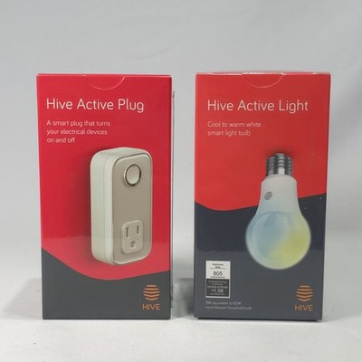Hive Active Plug & Light Combo. Works W/alexa & Google When Used W/ Hive Hub