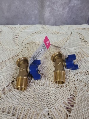 BRAND NEW!! 2 Pack Everbilt 1/2 in. MIP X MHT Brass Hose Bibb Valve
