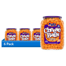 6 pack Utz Cheese Balls, 23 oz Barrel
