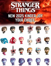 TU ELECCIÓN: KINDER JOY STRANGER THINGS 2025 las 24 figuras Funko Pop - papeles