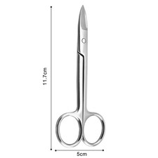 Nail Scissors Stainless Steel Curved Blade Multi-Purpose Cuticle Pedicure Tool