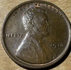 1916 Lincoln Wheat Cent Penny - VF - #2049
