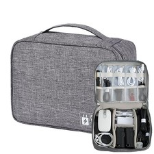 AYANICA Organizer Case Small Electronic Devices USB Charger Large, Large-Grey
