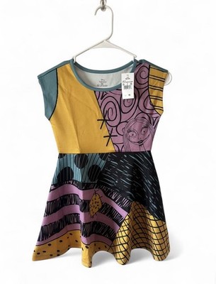Disney Nightmare Before Christmas Sally Patchwork Skater Dress Girls Small