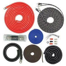 SoundBox PCK0, 0 Gauge Amp Kit Complete Amplifier Install Wiring Cables - 7500W 
