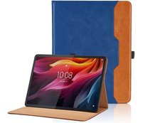 Lenovo Tab K11 Plus 11.45" 2024 PU Leather Folio Case Blue w/ Hand Strap