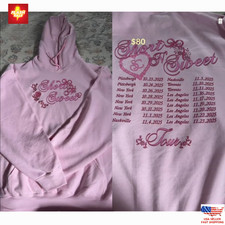 Sabrina Carpenter Tour Merch Pittsburgh 2025 Reprint Hoodie Light Pink 