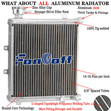 3-rows Aluminum Water To Air Heat Exchanger Radiator 300 X 300 X 52 Mm Usa