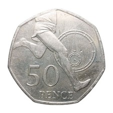 Great Britain 50 Pence 2004Coin Elizabeth II Four Minute Mile Z3572