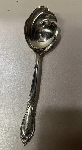 INT’L STERLING SILVER  Rhapsody Pierced Spoon 6” 35 G Mono “W”
