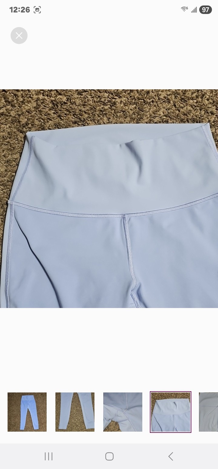 Lululemon Light Blue Double Lined Align Leggings.… - image 7