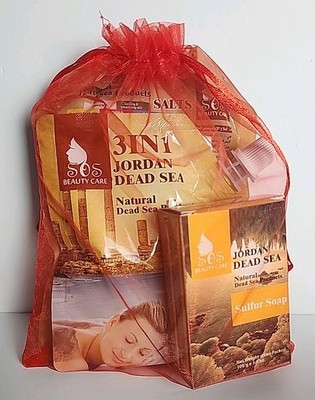 SOS Beauty Care Natural Dead Sea From Jordan Soap, Mask & Salts Stocking Stuffer