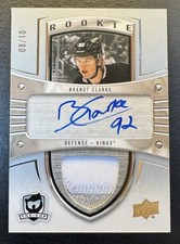 2022-23 Upper Deck The Cup Brandt Clarke Rookie Retro Tribute Patch Auto /10