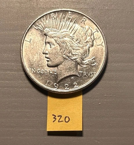 1922 Peace Dollar $1 Silver Coin Philadelphia KM#150 Business Strike Uncertified