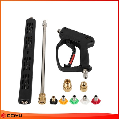 #ad Pressure Washer Gun w Extension Wands Swivel Quick Connect M22 14MM 3 8quot; 4500psi $43.22
